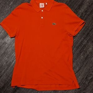 Orange Lacoste polo